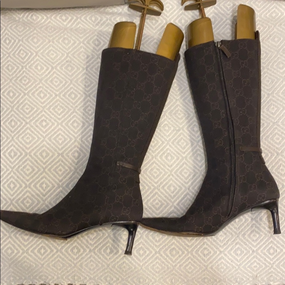Gucci Fabric Logo Boots size 5B - Picture 2 of 10